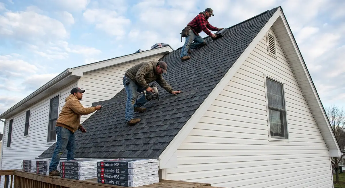 New roof installation in progress in Newark, DE