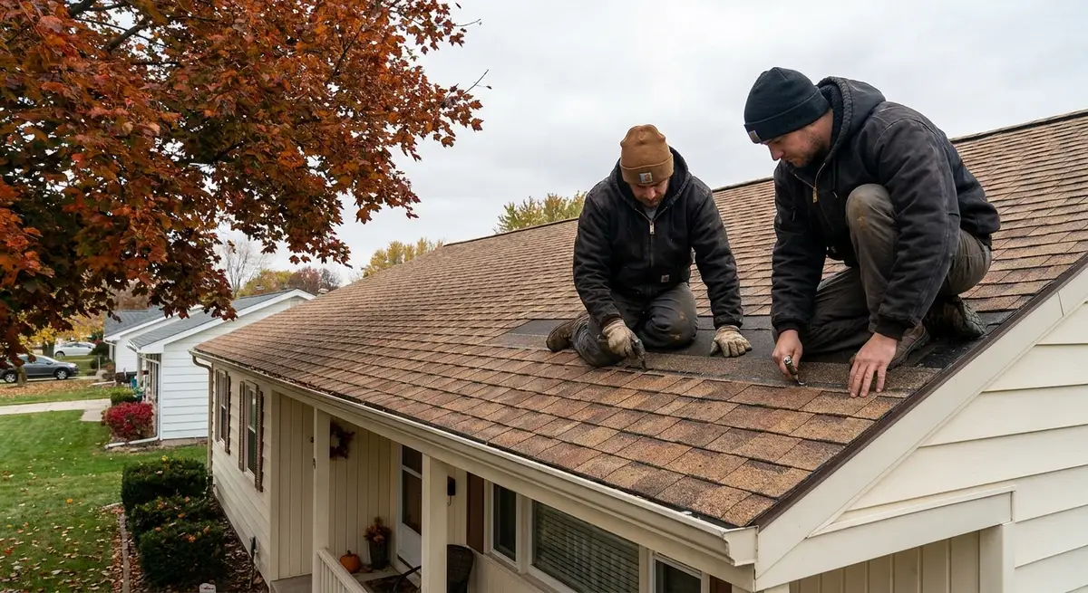 Roofing crew on architectural shingle install in Smyrna, DE